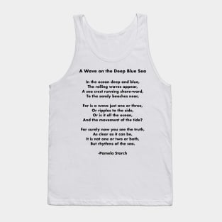 A Wave on the Deep Blue Sea Poem Tank Top